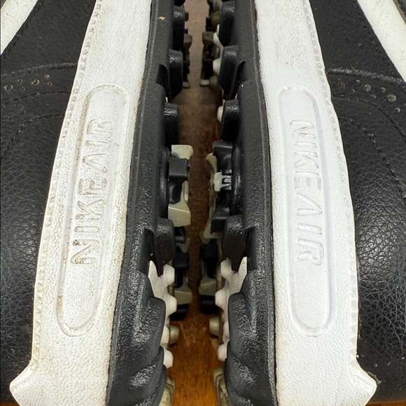 Nike Air Shoes Mens 10.5 Golf Cleat Sneakers Black White 379212-011 - Picture 8 of 11